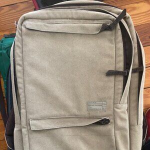 Beige Cloth Backpack